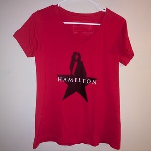 Hamilton Red V-Neck Women's Tee Size Large